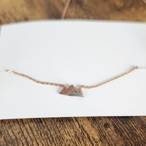 Rose Gold Dainty Mountain Necklace